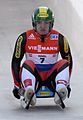 Deutsch: Vorletztes Saisonrennen im Rennrodel-Weltcup der Saison 2014/15 vom 19. bis 22. Februar 2015 in Altenberg/Erzgebirge. Tag 2: Freitagstraining. English: Luge world cup race season 2014/15 in Altenberg/Germany, 19th to 22nd Februar 2015. Day 2: Friday trainings.