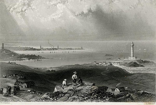 Engraving of Peterhead by Robert Brandard (1805–1862)