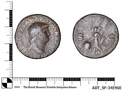 Roman coin, as of Nero. (FindID 998533).jpg