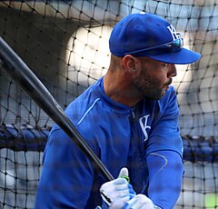 Royals take batting practice - Alex Ríos (22132909802).jpg