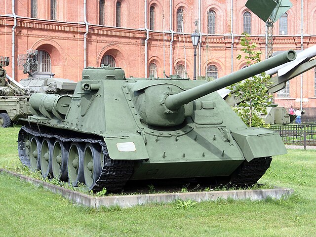 SU-100 in the Military Historical Museum of Artillery, Engineering Troops and Signal Corps. St. Petersburg