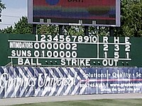 Manually operated scoreboard