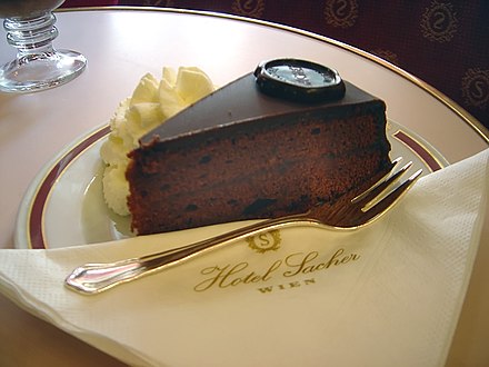 The original Sachertorte, as served at Vienna's Hotel Sacher