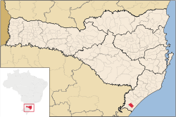 Localização de Santa Rosa do Sul em Santa Catarina