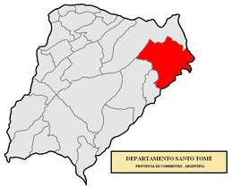 Département de Santo Tomé - Carte