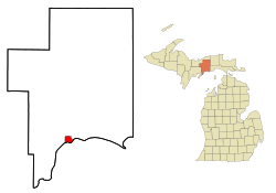 Location of Manistique, Michigan