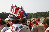 Scouts from all over the country and the world showed up for the 2005 jamboree. Scouts from around the world at the 2005 national Scout jamboree.jpg