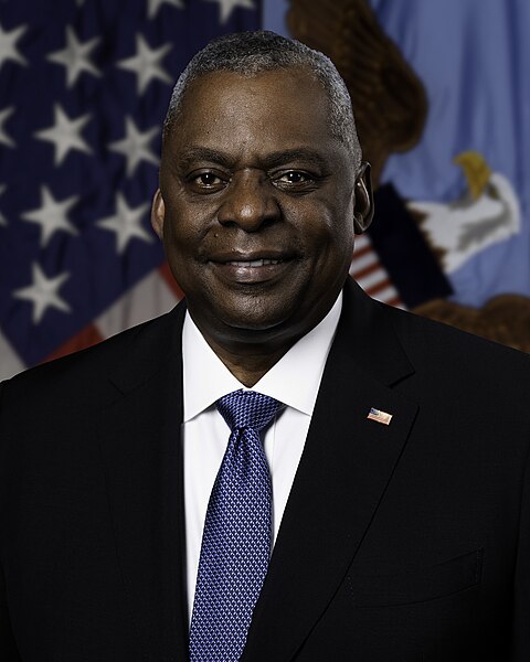 File:Secretary of Defense Lloyd Austin, official portrait, 2023.jpg