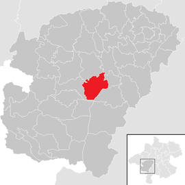 Poloha obce Seewalchen am Attersee v okrese Vöcklabruck (klikacia mapa)