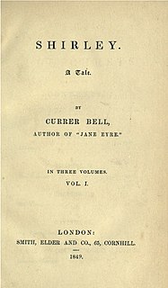 <i>Shirley</i> (novel) novel by Charlotte Brontë