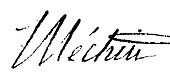 signature d'Antoine Alexandre Méchin