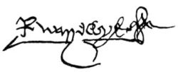 Richard Neville, 16. jarl av Warwicks signatur