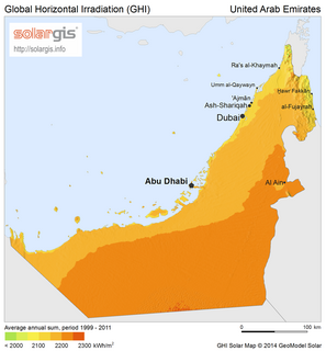 <span class="mw-page-title-main">Solar power in the United Arab Emirates</span>