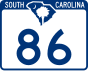 South Carolina Highway 86 marker 