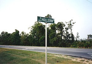 Hollerin Road street sign in Spivey's Corner Spiveys-hollerinroad.jpg