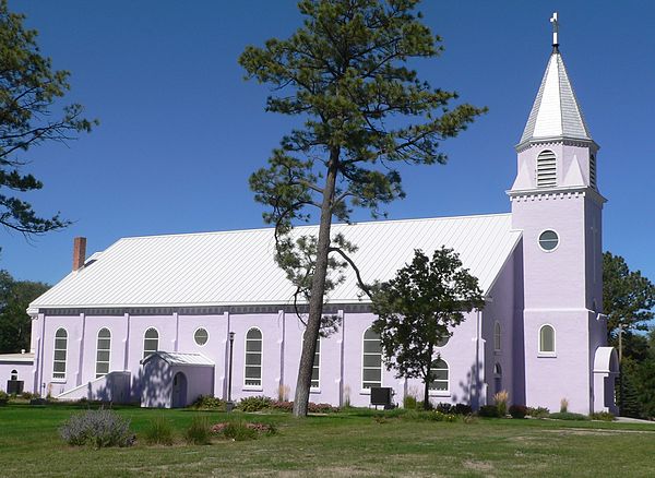 St. Charles Borromeo church in St. Francis, South Dakota at the Rosebud Indian Reservation