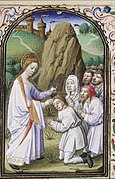 St. Genevieve of Paris anointing the faithful