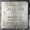 Stolperstein Düsseldorfer Str 42 (Wilmd) Julius Pape.jpg