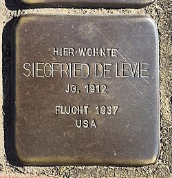 Stolperstein für Siegfried de Levie