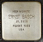 Stumbling stone for Ernst Basch (Munich) .jpg