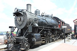 N&W 475 charges up a small grade with a photo charter extra train on the Strasburg  Railroad. The engine was modified from its usual 1910s appearance to its  1950s appearance for the