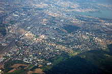 Foto aerea di Zurigo ovest e centro