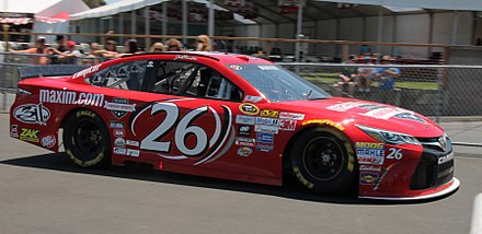 Burton in the No. 26 at the 2015 Toyota/Save Mart 350