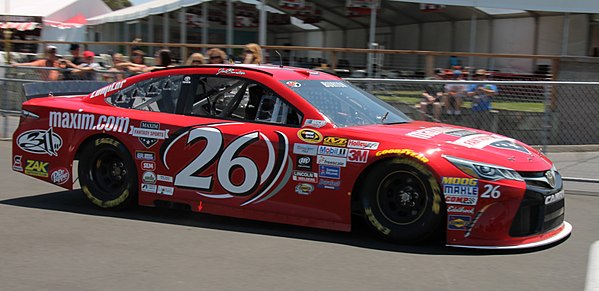 Burton in the No. 26 at the 2015 Toyota/Save Mart 350