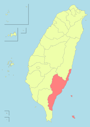 Taiwan ROC political division map Taitung County.svg