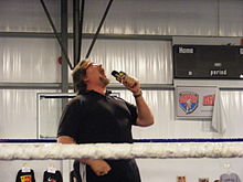 DiBiase performing his trademark evil laugh. Ted DiBiase laugh.jpg