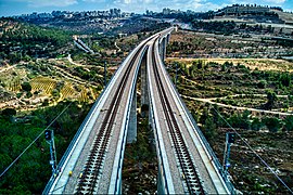 Tel Aviv-Jerusalem New Railroad - Bridge no. 10, Arazim Train Bridge