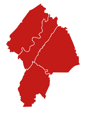 Tennessee 1st senate district results by county 2022.svg