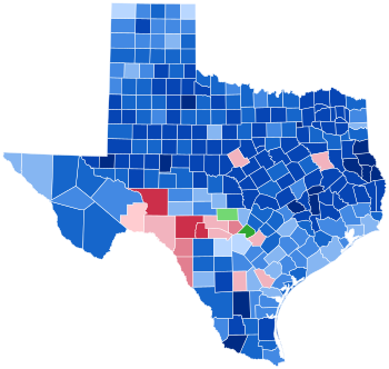 Resultater fra presidentvalget i Texas 1924.svg