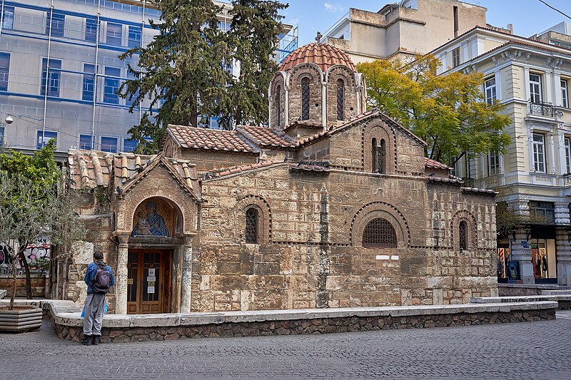 File:The Byzantine Church of Panagia Kapnikarea on March 19, 2020.jpg