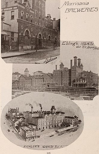 Three breweries in the Bronx (1897) The Great north side, or, Borough of the Bronx, New York (1897) (14742017216).jpg