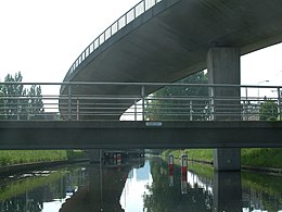 The Hague Bridge GW 314 Hubertusviaduct (12) and GW 347 Voetbrug Koninginnegracht (08).JPG