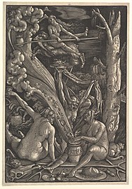 Відьомський шабаш, ксилографія 1510 р.