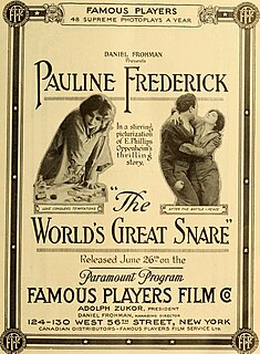 <i>The Worlds Great Snare</i> 1916 film by Joseph Kaufman