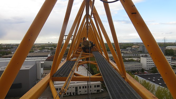 view from the top of a crane