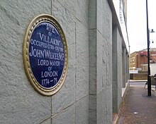 The site of John Wilkes' cottage, just off the High Street