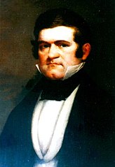 Circa 1840 painting of Thomas Abraham Alexander, secretary of the board of selectmen which met at Buck's Hotel. Thomas Abraham Alexander (1799-1866) circa 1840.jpg