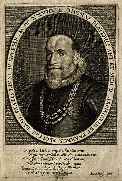 File:Thomas Plater (Platter) II. Line engraving by P. Aubry. Wellcome V0004695.jpg