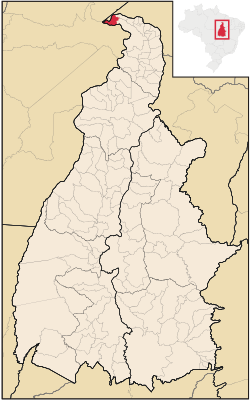 Localização de Esperantina no Tocantins