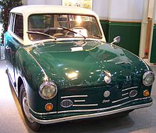 Ein Funktionsmuster (Prototyp) des Trabant P 50 etwa Mitte der 1950er Jahre