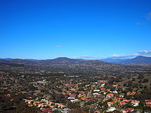 The view from Mount Wanniassa, looking south into the Tuggeranong Valley in 2013