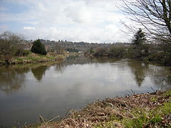 Looking upstream from the Allentown Bridge.