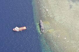 USS Guardian văzută de sus.