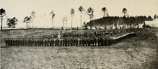 Een vierkantsformatie tijdens de Slag bij Gettysburg