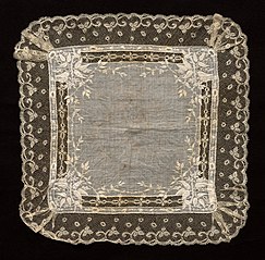 Bobbin Lace (Valenciennes) Handkerchief