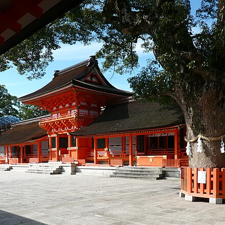 Usa Shrine, at Usa in Oita Prefecture dedicated to Hachiman, founder and patron deity of this city